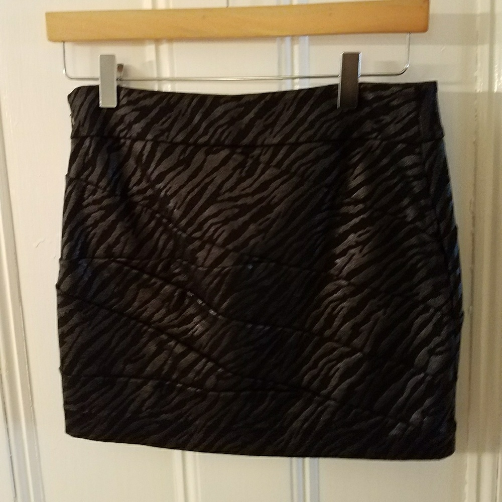 Express Metallic Zebra Stripe skirt